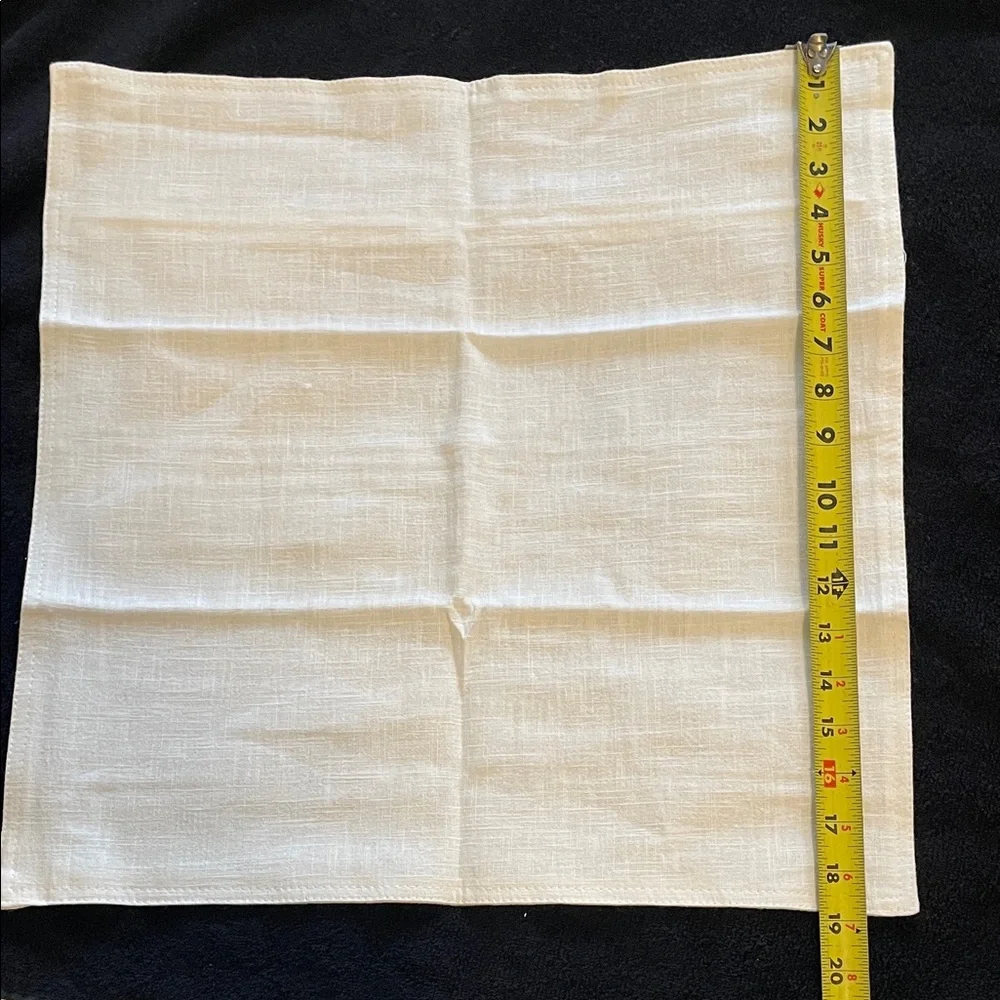 Cream Accent Pillow Covers linen texture new set of two